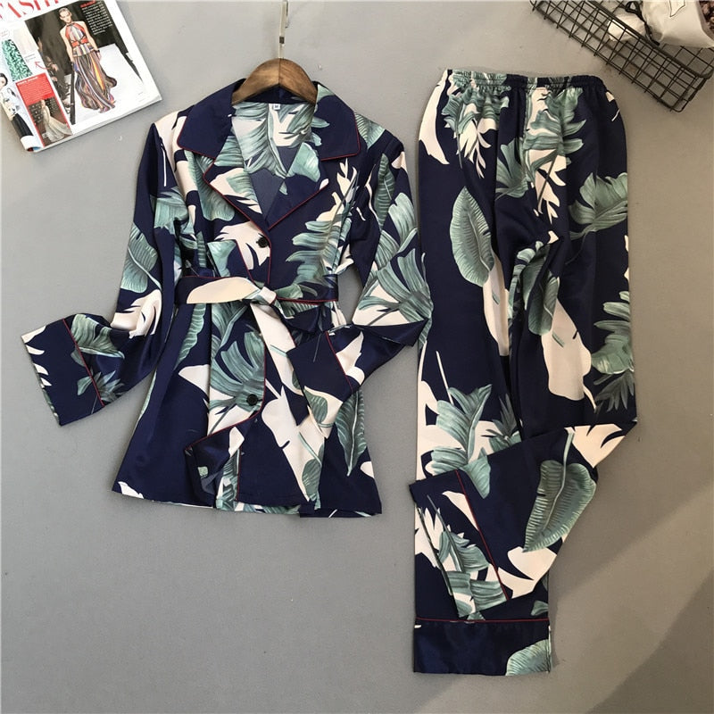 MEN WOMEN 2PCS JAPANESE LOVER PAJAMAS SET KAWAII CAT PRINTED